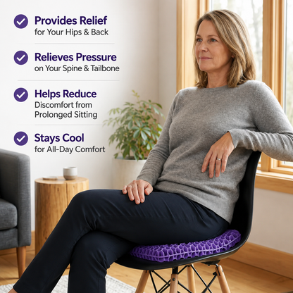 Gel Seat Cushion for All-Day Comfort – Enjoy Pain-Free Sitting