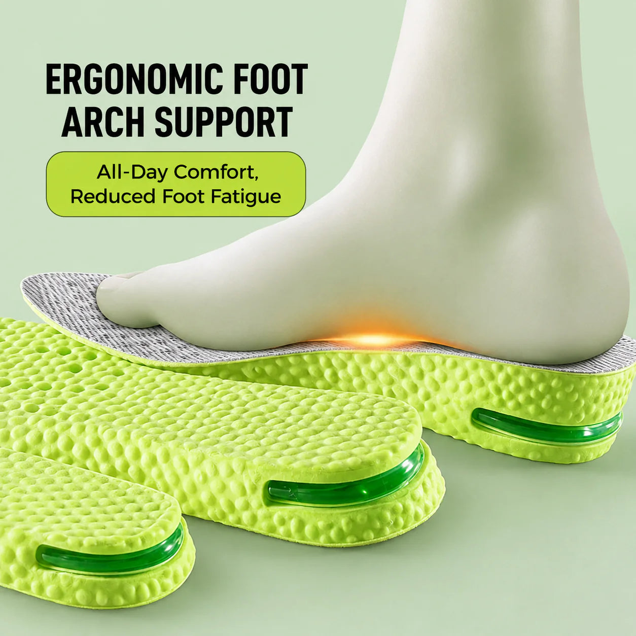 Orthopedic Insoles – Shock-Absorbing Everyday Shoe Insoles with Arch and Heel Support